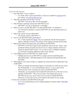 About DICTION 7 - DICTION Software