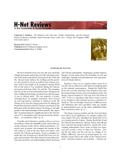 Gendering the Zoot Suit - H-Net