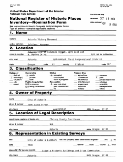 National Register of Historic Places Inventory&mdash;Nomination Form 1