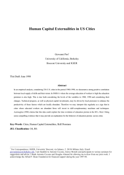 Human Capital Externalities in US Cities