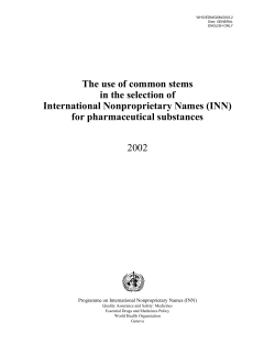 The use of common stems in the selection of International