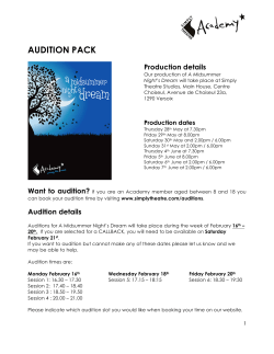 audition pack - Simply Theatre