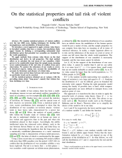On the statistical properties and tail risk of violent conflicts