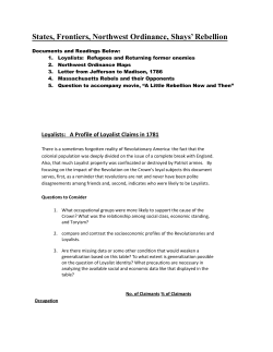 States, Frontiers, Northwest Ordinance, Shays` Rebellion