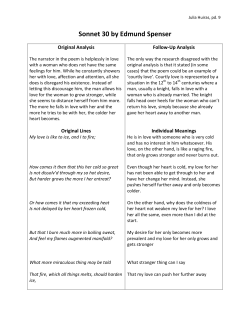 Sonnet 30 by Edmund Spenser