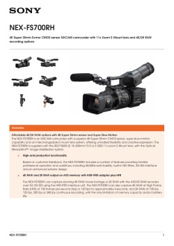 NEX-FS700RH Brochure