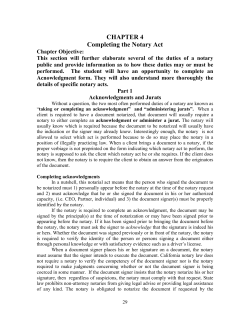 CHAPTER 4 Completing the Notary Act