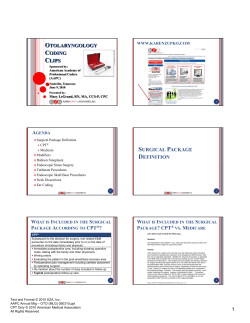1 otolaryngology coding clips surgical package definition