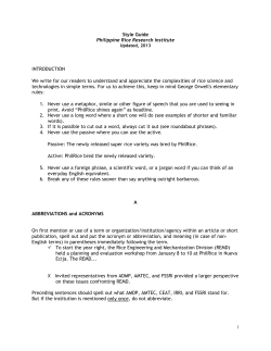 PhilRice Style Guide - Philippine Rice Research Institute