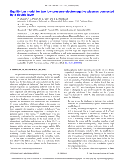 Equilibrium model for two low-pressure electronegative plasmas