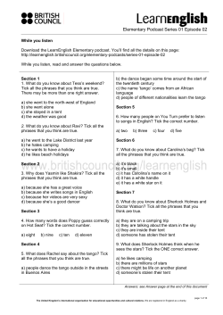 Support pack 720KB - British Council Learn English
