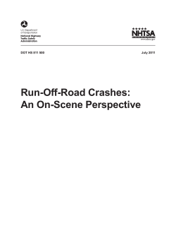 Run-Off-Road Crashes: An On-Scene Perspective