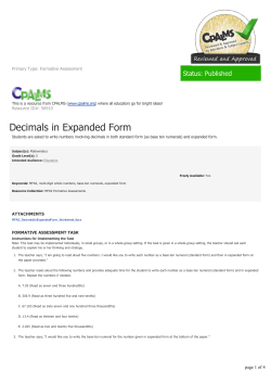 Decimals in Expanded Form