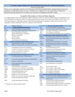 (LLL Alliance) Stylesheet - La Leche League of Florida and
