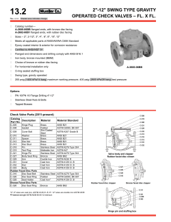 2"-12" swing type gravity operated check valves &ndash; fl. x fl.