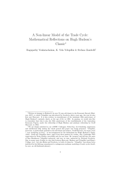 A Non-linear Model of the Trade Cycle: Mathematical Reflections on