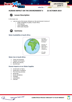HUMAN IMPACT ON THE ENVIRONMENT II 22