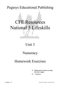 Numeracy HW Pack