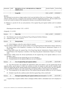 Instrument: A602 REGIONAL FLAG AND REGIONAL