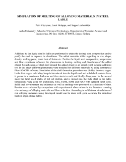 simulation of melting of alloying materials in steel ladle