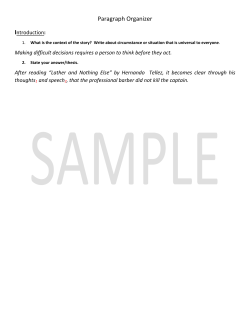 Paragraph Organizer