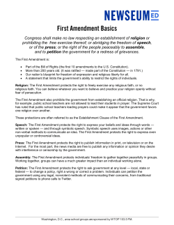 Congress shall make no law respecting an