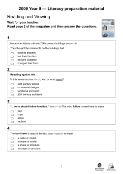 Set 1 Reading questions