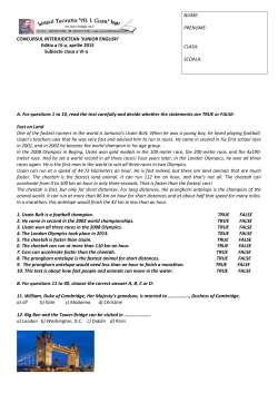 CONCURSUL INTERJUDETEAN `JUNIOR ENGLISH` Editia a IV