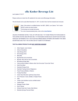 cRc Kosher Beverage List - Chicago Rabbinical Council