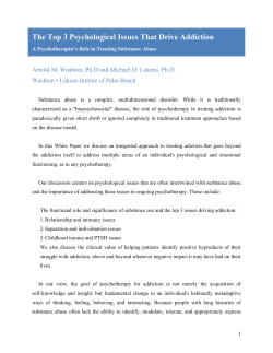 The Top 3 Psychological Issues That Drive Addiction