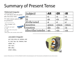 Summary of Present Tense