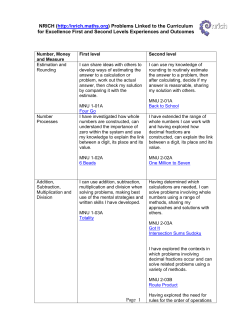 Page 1 NRICH (http://nrich.maths.org) Problems Linked to the