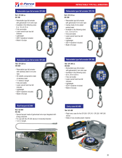 35 Retractable type fall arrester CR 200 Retractable type fall arrester