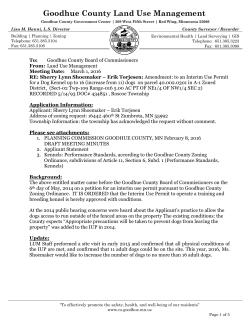 Goodhue County Land Use Management