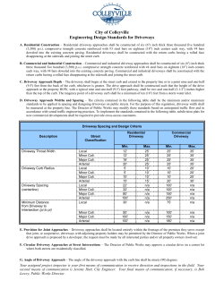 Section 14-135 Driveway Spacing and Design Stan