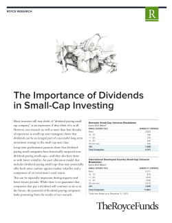 The Importance of Dividends in Small