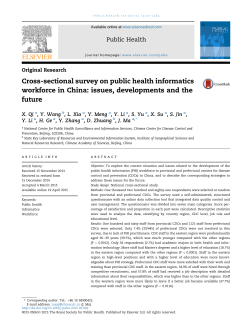 Cross-sectional survey on public health informatics workforce in
