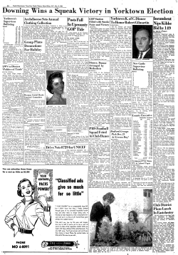 Downing Wins a Squeak Victory in Yorktown Election Yorktown`s