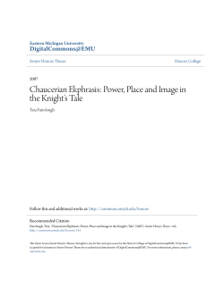 Chaucerian Ekphrasis - Digital Commons @ EMU