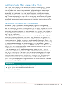 Establishment of empire: Military campaigns in Syria&ndash;Palestine