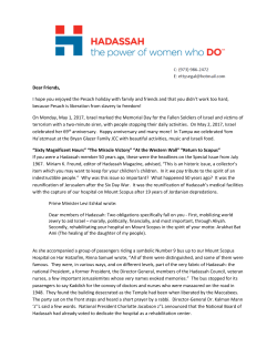 Dear Friends, I hope you enjoyed the Pesach