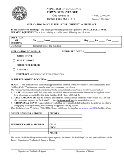 Application for Wood Stoves, Chimneys