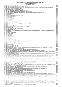 SALE 15 PART 1 - 11.00am SATURDAY 28th