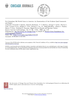 Pre-Columbian Old World Coins in America: An Examination of the
