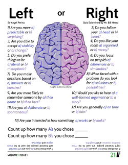 Count up how many A`s you chose _____ Count up how