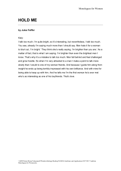 Audition Monologues for Women