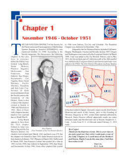 Chapter 1 - Far Western District