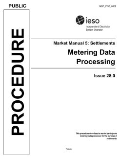 Part 5.2: Metering Data Processing