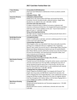 2017 Cask Beer Festival Beer List