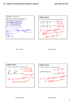 2.5 - Addition and Subtraction Properties.notebook